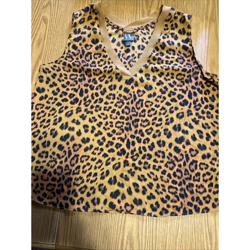 Worthington Leopard Tank Top L